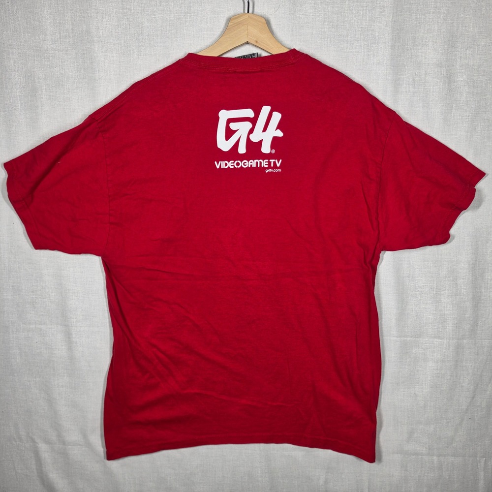 Jinx G4 VideoGameTV Shirt Mens Large Red Short Sleeve Graphic Tee Vintage
